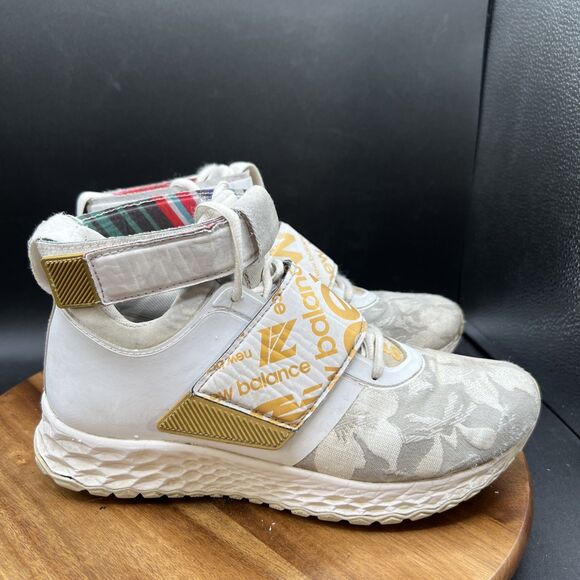 New Balance Lindor 1 Men\'s Size 7.5 Baseball White Gold Floral TLINDWT Shoes
